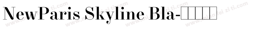 NewParis Skyline Bla字体转换